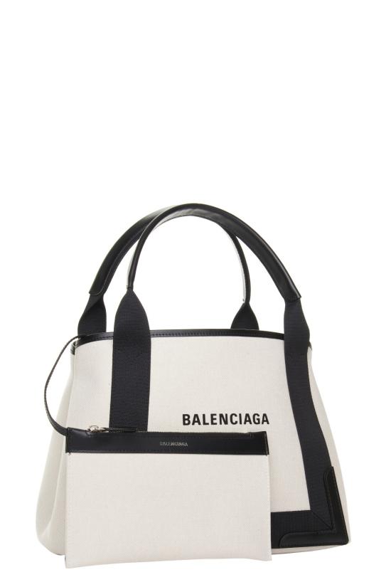  발렌시아가 NAVY 스몰 카바스백 토트백 3399332HH3N9260 Ivory - BALENCIAGA