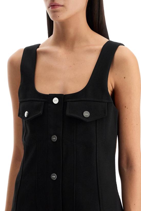 25SS 가니 숏 원피스 W0187 BLACK - GANNI