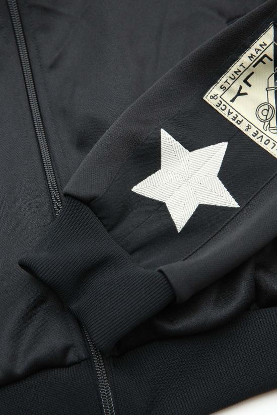  캐피탈 봄버 자켓 Kapital Smooth Jersey Standman & Woman 트랙 재킷 블랙 - KAPITAL