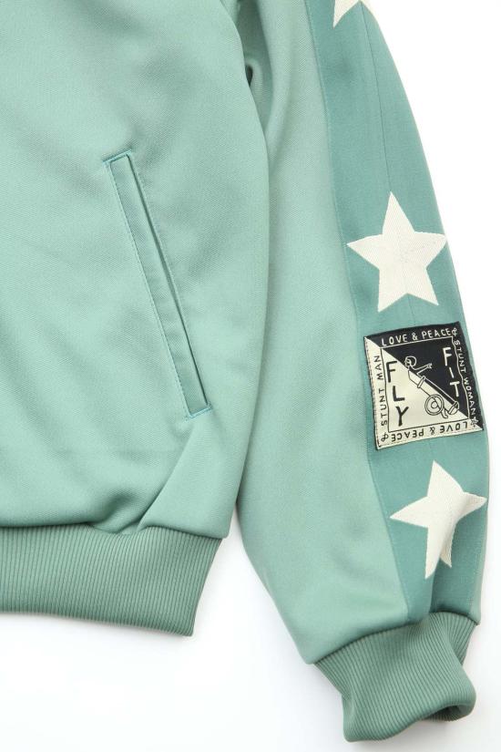  캐피탈 자켓 Kapital Smooth Jersey Standman & Woman 트랙 재킷 라이트 그린 - KAPITAL