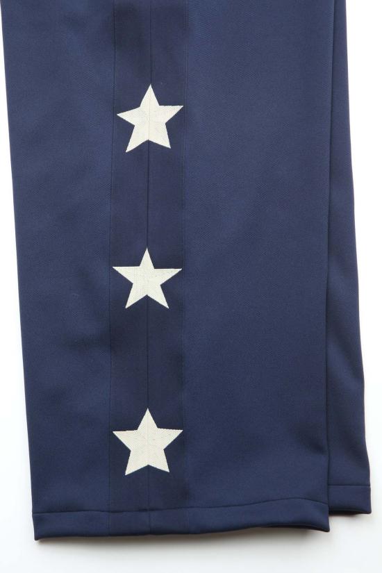  캐피탈 트레이닝/조거 팬츠 Kapital Smooth Jersey 스턴트맨 & 우먼 배기 트랙 팬츠 네이비 - KAPITAL