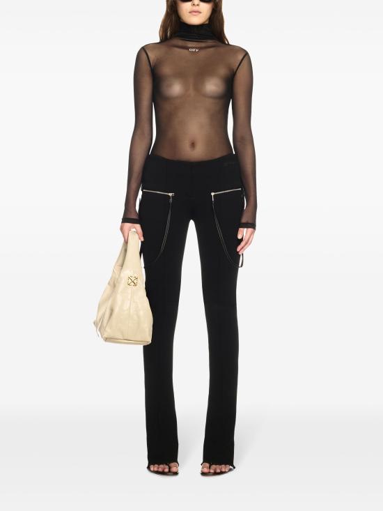 25SS 오프화이트 긴팔 티셔츠 OWAD122S25JER001 1001 BLACK WHITE - OFF WHITE