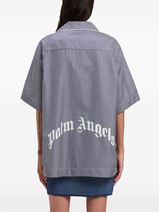 25SS 팜앤젤스 스커트 PWGG005S25FAB001 4603 NAVY BLUE OFF WHITE - PALM ANGELS