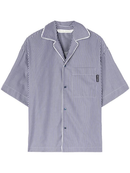 25SS 팜앤젤스 스커트 PWGG005S25FAB001 4603 NAVY BLUE OFF WHITE