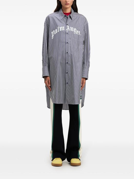 25SS 팜앤젤스 미디 원피스 PWDG002S25FAB001 4603 NAVY BLUE OFF WHITE - PALM ANGELS