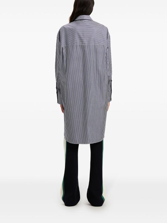 25SS 팜앤젤스 미디 원피스 PWDG002S25FAB001 4603 NAVY BLUE OFF WHITE - PALM ANGELS