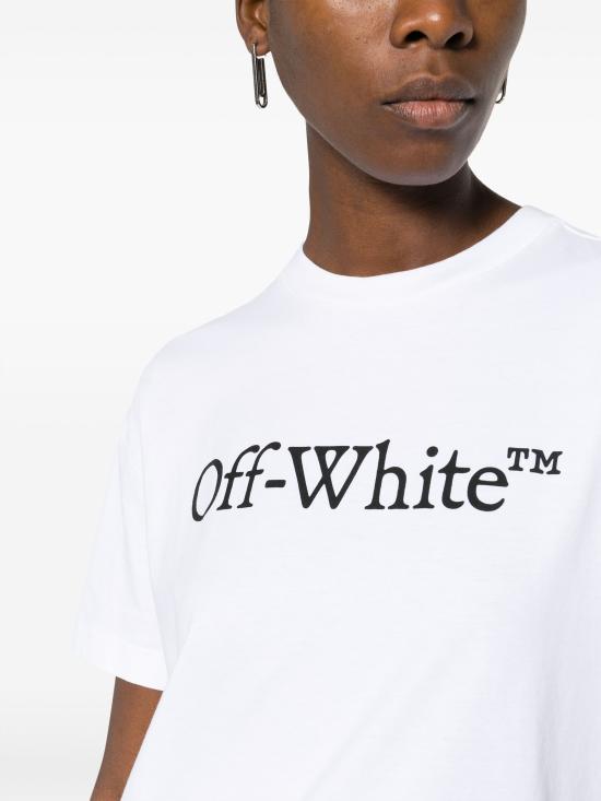 25SS 오프화이트 반팔 티셔츠 OWAA089C99JER003 0110 WHITE BLACK - OFF WHITE