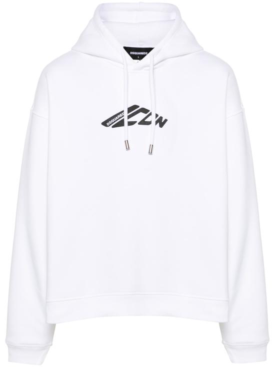 25SS 디스퀘어드2 후드 티셔츠 S79GU0137D25007 100 WHITE