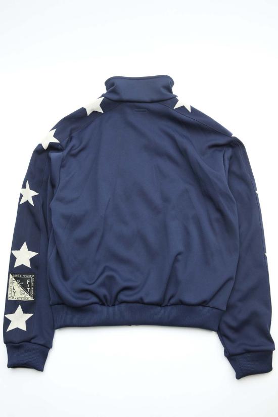  캐피탈 자켓 Kapital Smooth Jersey Standman & Woman 트랙 재킷 네이비 - KAPITAL