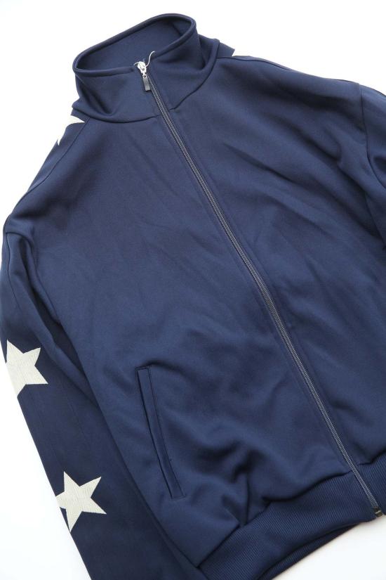  캐피탈 자켓 Kapital Smooth Jersey Standman & Woman 트랙 재킷 네이비 - KAPITAL