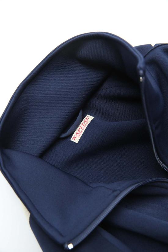  캐피탈 자켓 Kapital Smooth Jersey Standman & Woman 트랙 재킷 네이비 - KAPITAL