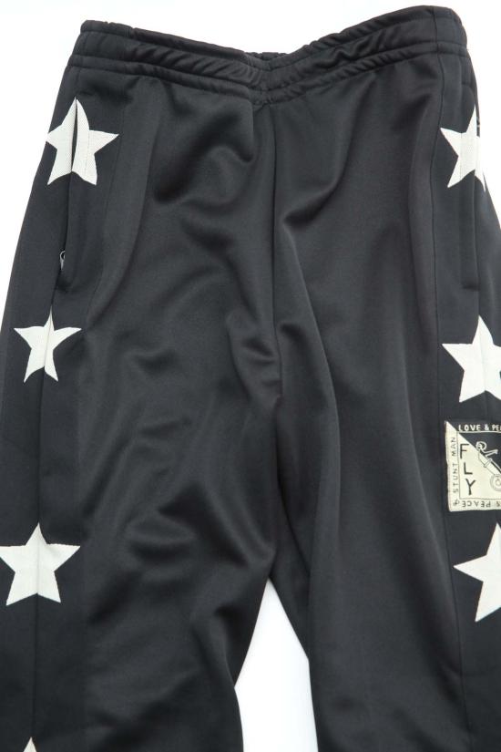  캐피탈 트레이닝/조거 팬츠 Kapital Smooth Jersey 스턴트맨 & 우먼 트랙 팬츠 블랙 - KAPITAL