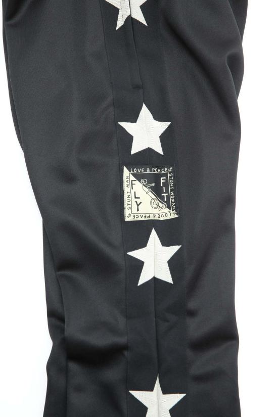  캐피탈 트레이닝/조거 팬츠 Kapital Smooth Jersey 스턴트맨 & 우먼 트랙 팬츠 블랙 - KAPITAL