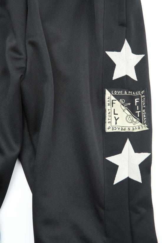  캐피탈 트레이닝/조거 팬츠 Kapital Smooth Jersey 스턴트맨 & 우먼 트랙 팬츠 블랙 - KAPITAL