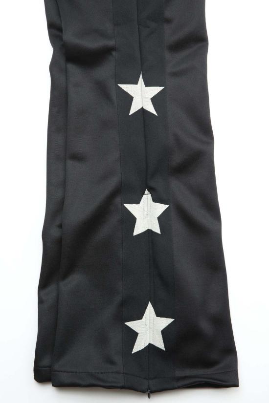  캐피탈 트레이닝/조거 팬츠 Kapital Smooth Jersey 스턴트맨 & 우먼 트랙 팬츠 블랙 - KAPITAL