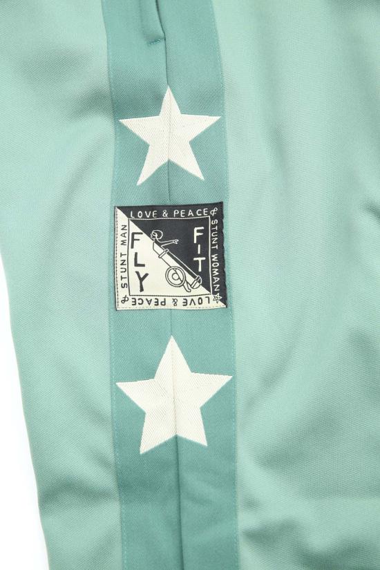  캐피탈 스트레이트 팬츠 Kapital Smooth Jersey Stantman & Woman 트랙 팬츠 라이트 그린 - KAPITAL