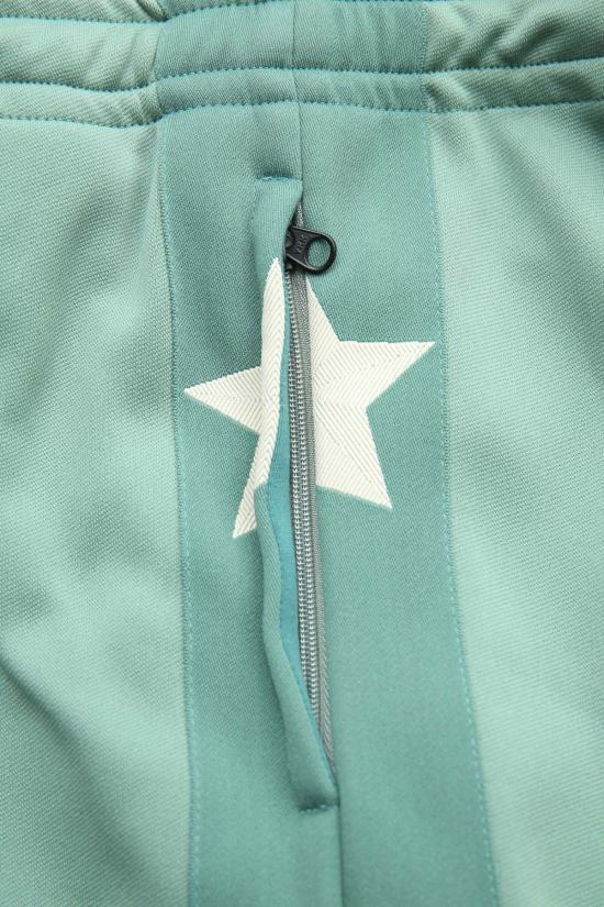  캐피탈 스트레이트 팬츠 Kapital Smooth Jersey Stantman & Woman 트랙 팬츠 라이트 그린 - KAPITAL