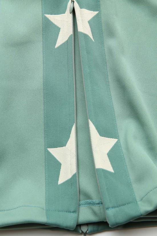  캐피탈 스트레이트 팬츠 Kapital Smooth Jersey Stantman & Woman 트랙 팬츠 라이트 그린 - KAPITAL