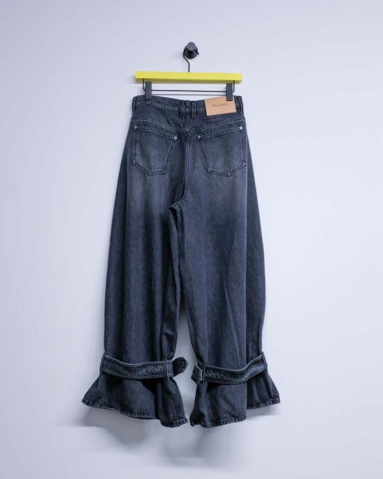  JW앤더슨 데님 팬츠 JW 앤더슨 코튼 버클 커프 진 그레이 - JW ANDERSON