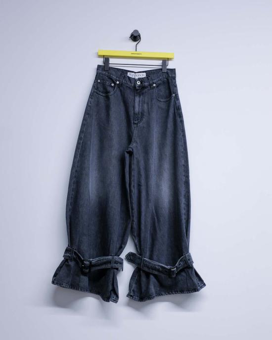  JW앤더슨 데님 팬츠 JW 앤더슨 코튼 버클 커프 진 그레이 - JW ANDERSON