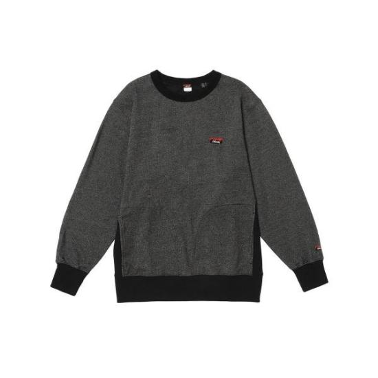  난가 긴팔 티셔츠 ECO HYBRID MINI BOX LOGO EMBROIDERY SWEATSHIRT LGRY DOM