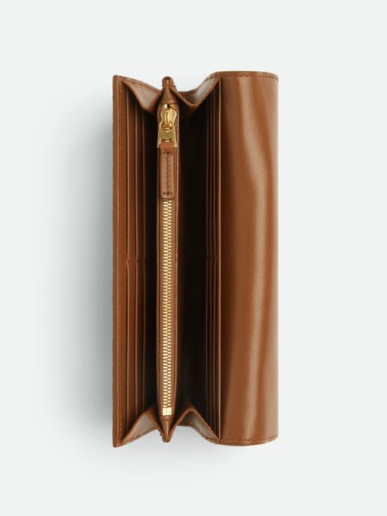 24FW 보테가베네타 지갑 742936 VCPP3 2650 WOOD GOLD - BOTTEGA VENETA