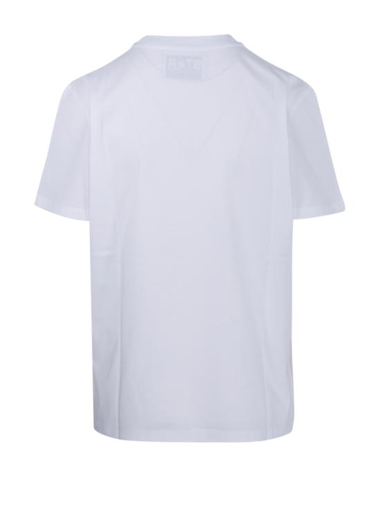 24FW 골든구스 반팔 티셔츠 GWP01220 P000593 10364 OPTIC WHITE BLACK - GOLDEN GOOSE