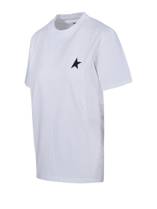 24FW 골든구스 반팔 티셔츠 GWP01220 P000593 10364 OPTIC WHITE BLACK - GOLDEN GOOSE