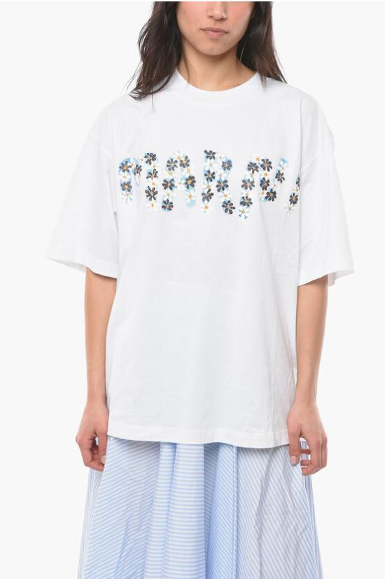  마르니 반팔 티셔츠 THJET49EPMUSCT06DLW01 DOM