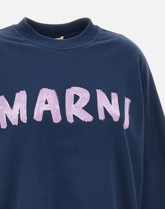  마르니 로고 크루넥 스웨트셔츠 긴팔 티셔츠 FLJE0185P2USCU88LOB95 DOM - MARNI