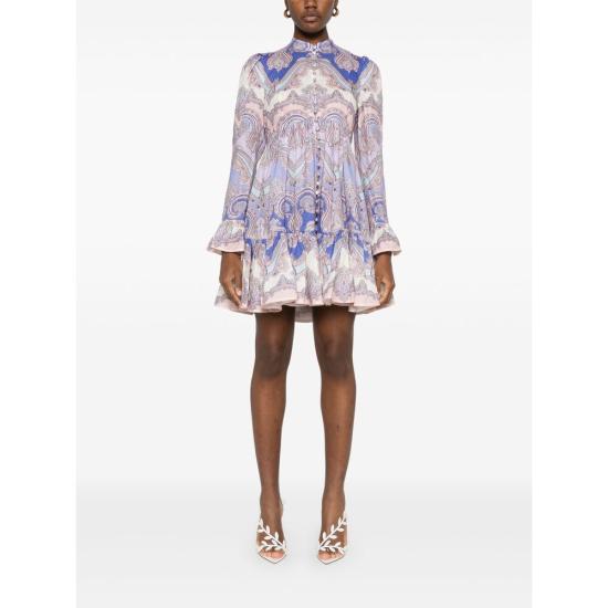 25SS 짐머만 숏 원피스 2469DRS254 PURPL PURPLE BLUE - ZIMMERMANN