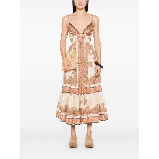 25SS 짐머만 숏 원피스 1746DRS254 ORANG NEUTRALS PINK - ZIMMERMANN