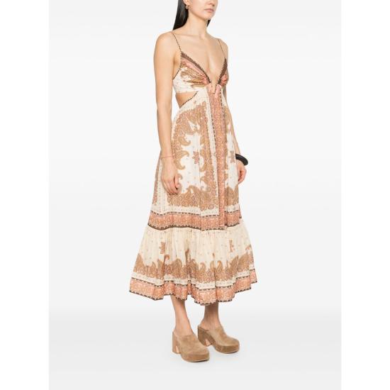 25SS 짐머만 숏 원피스 1746DRS254 ORANG NEUTRALS PINK - ZIMMERMANN