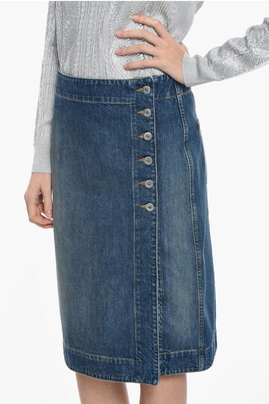  보테가베네타 데님 스커트 731702V2EN04715 DOM - BOTTEGA VENETA