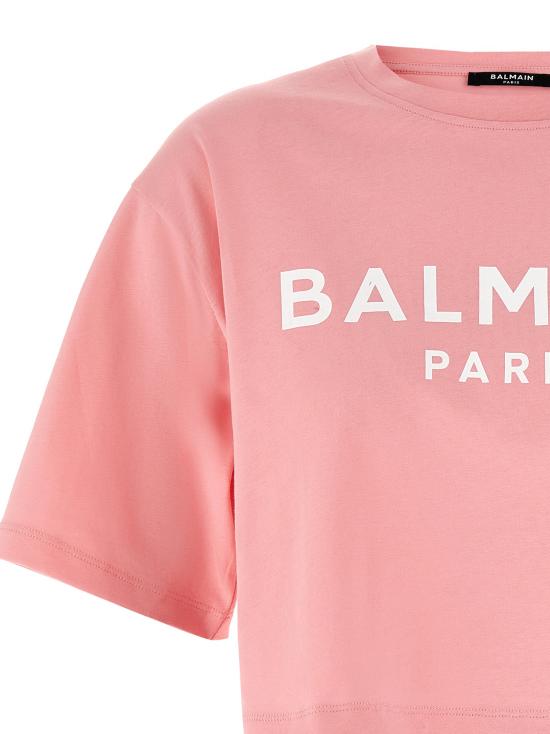 25SS 발망 반팔 티셔츠 BF1EE020BB02OLA Pink - BALMAIN