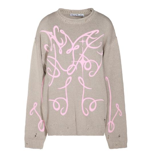 아크네 스튜디오 스웨터 B60346ALS BEIGE GREY DOM - ACNE STUDIOS