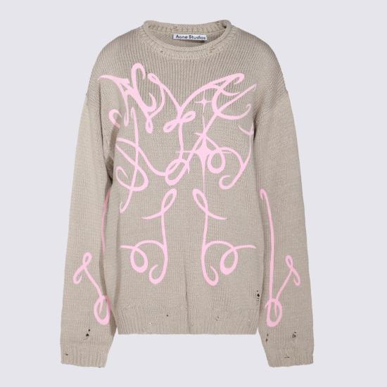  아크네 스튜디오 스웨터 B60346ALS BEIGE GREY DOM