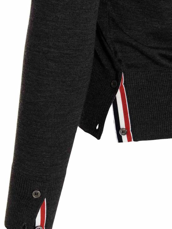  톰브라운 4바 서스테이너블 파인 메리노 울 클래식 가디건 MKC002AY1014022 Grey - THOM BROWNE