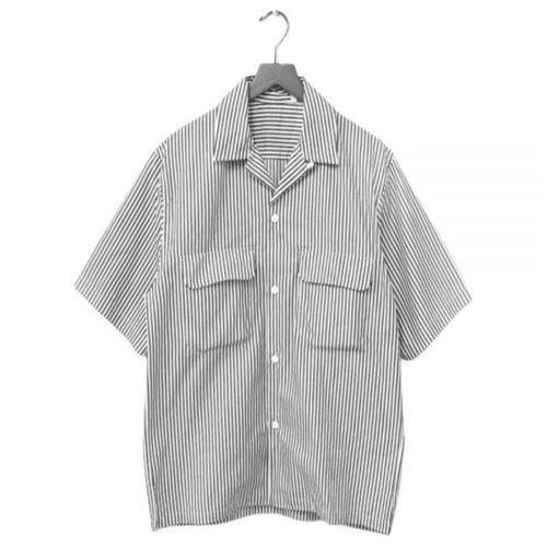  캡틴 선샤인 반팔 셔츠 KS24SSH04 HICKORY STRIPE DOM