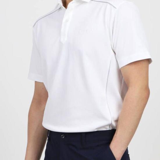  타이틀리스트 폴로 티셔츠 TLPMS101JWT WHITE DOM