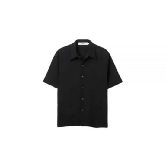  세퍼 반팔 셔츠 SUNEHAM SHIRT BLACK CREPE DOM