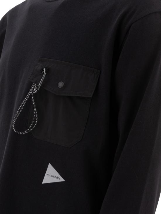  앤드원더 긴팔 티셔츠 5744284166010 BLACK DOM - AND WANDER