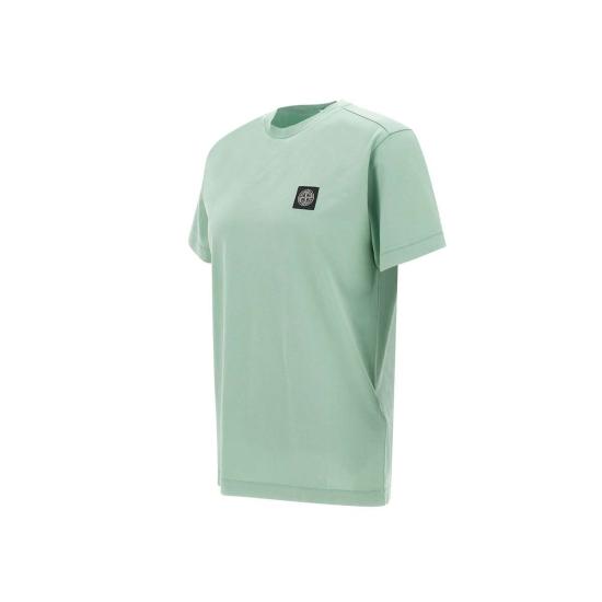  스톤 아일랜드 반팔 티셔츠 801524113V0052 LIGHT GREEN DOM - STONE ISLAND