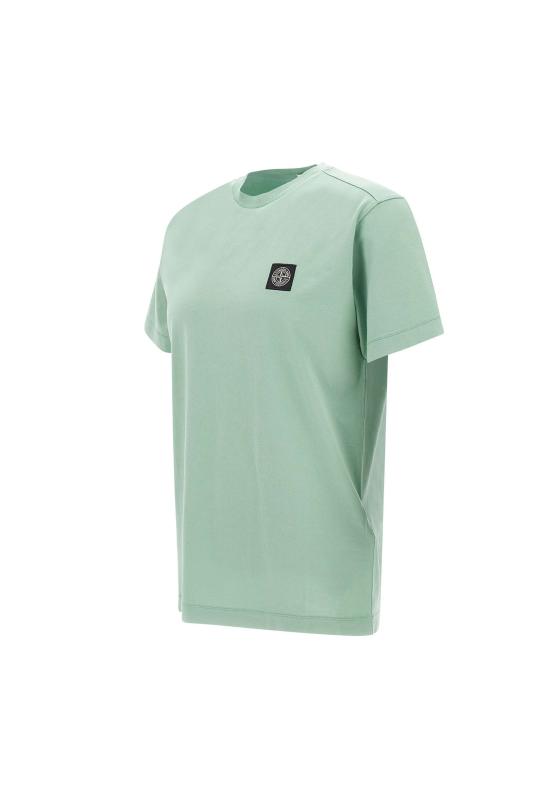  스톤 아일랜드 반팔 티셔츠 801524113V0052 LIGHT GREEN DOM - STONE ISLAND