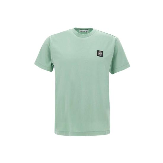  스톤 아일랜드 반팔 티셔츠 801524113V0052 LIGHT GREEN DOM - STONE ISLAND