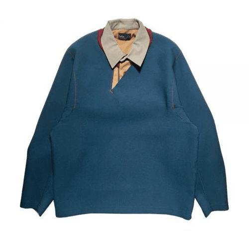  컬러 폴로 티셔츠 23WCMT01202 B KNIT BLUISH GREEN DOM