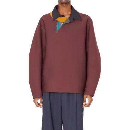  컬러 후드 티셔츠 23WCMT01202AKNITBORDEAUX DOM