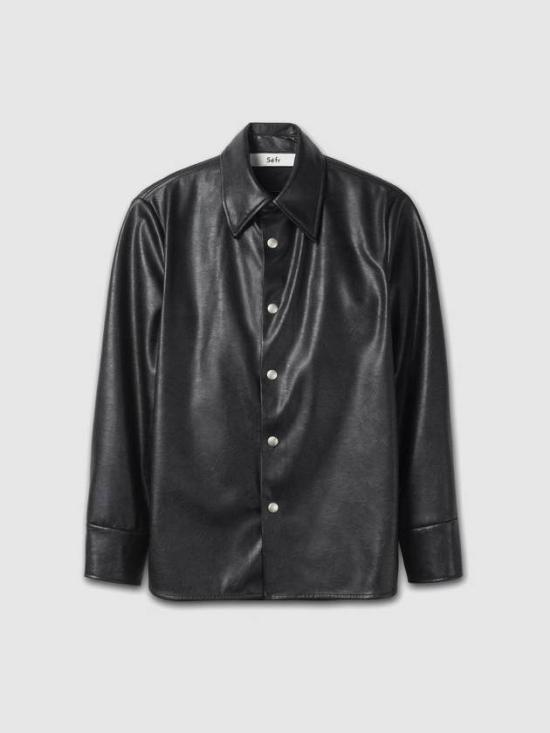  세퍼 긴팔 셔츠 RAINIEROVERSHIRTSPACEBLACK SPACE BLACK DOM