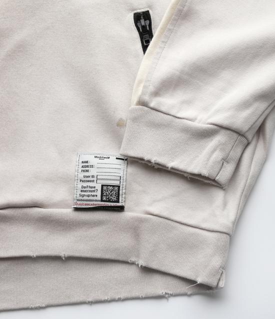  메종 미하라 야스히로 긴팔 티셔츠 J10JK521WHITE DOM - MAISON MIHARA YASUHIRO