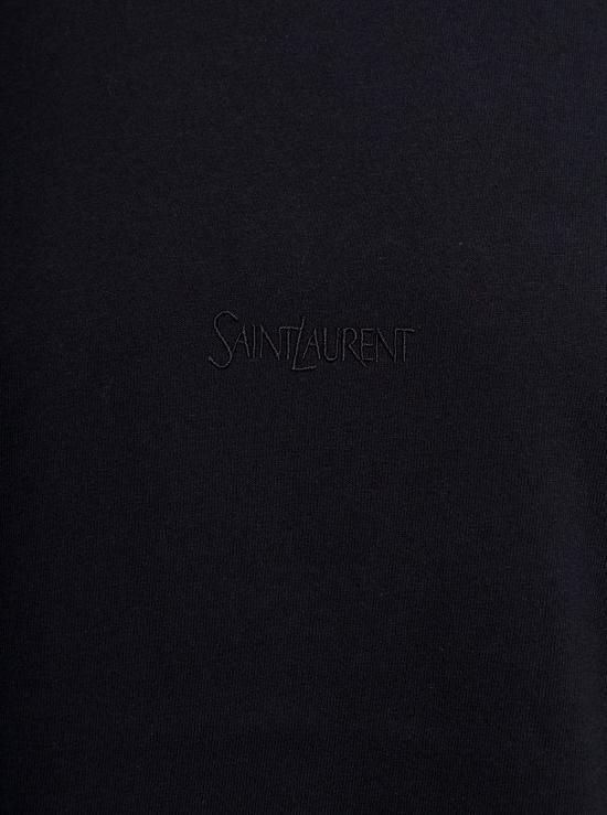  생로랑 반팔 티셔츠 747125YB2XE1000 BLACK DOM - SAINT LAURENT